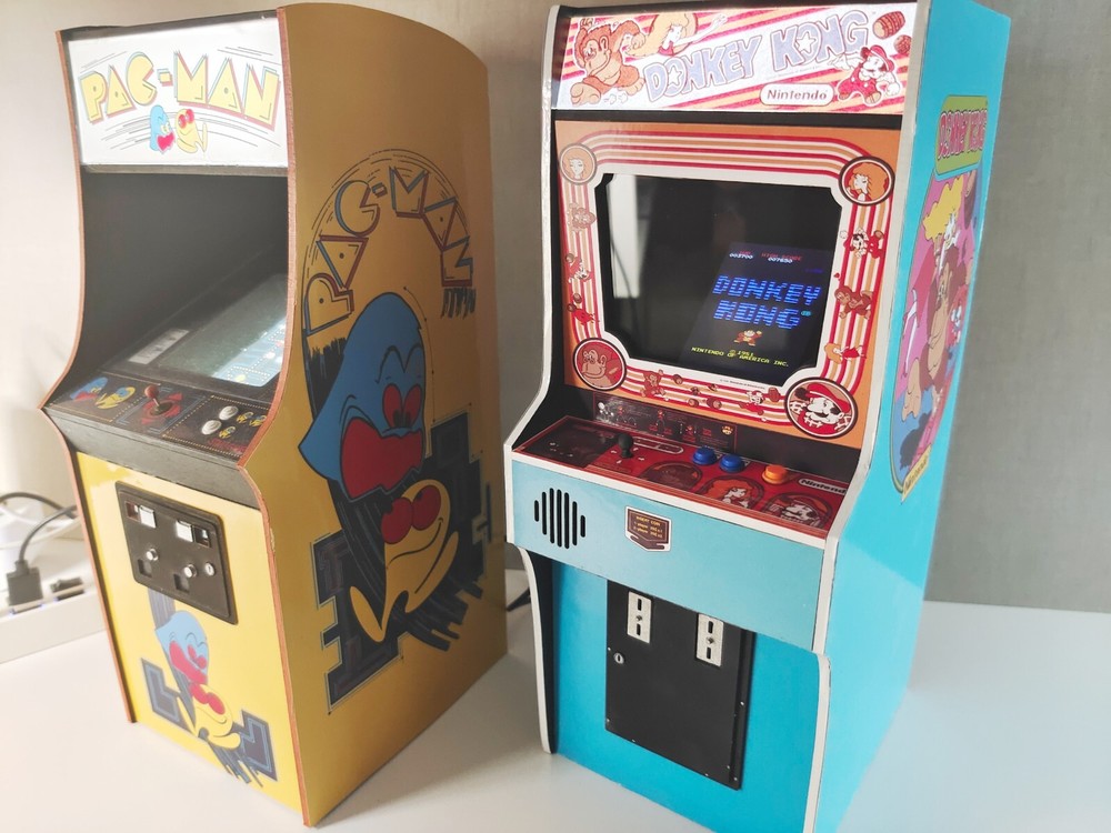 Donkey Kong trilogy 1/6 scale mini working arcade cabinet.