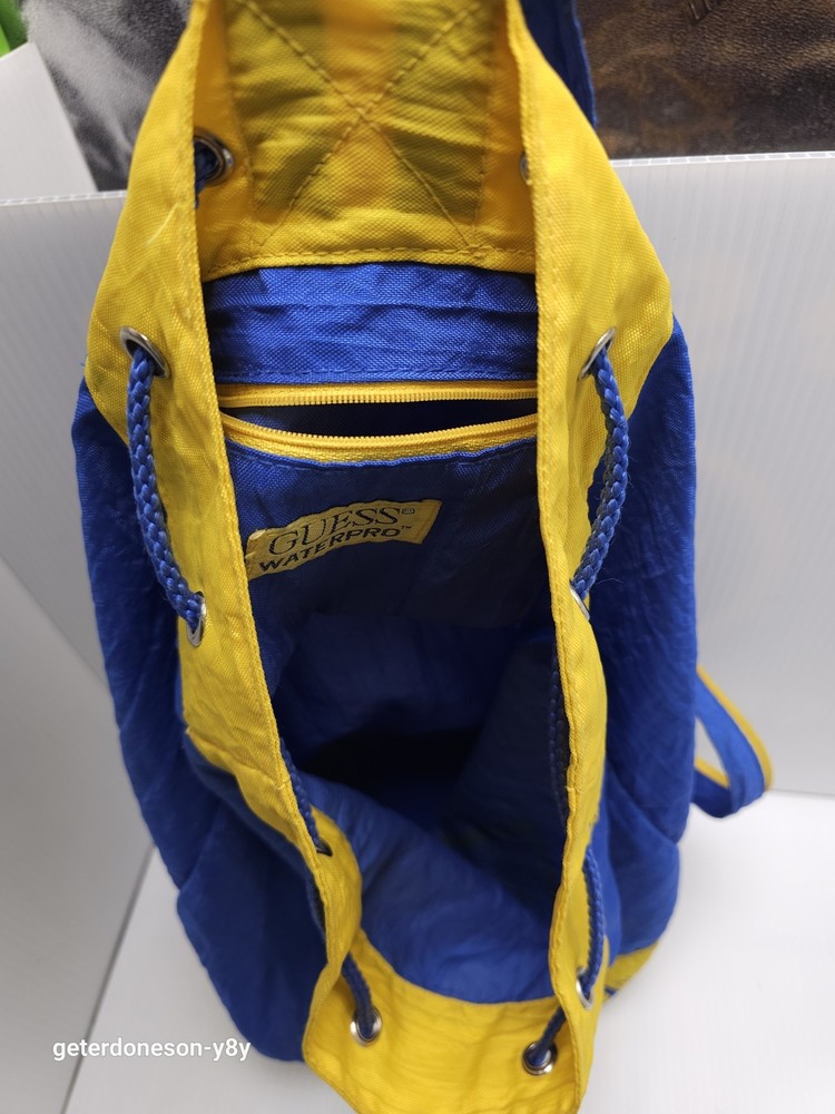 Vintage Guess Drawstring Waterpro Backpack