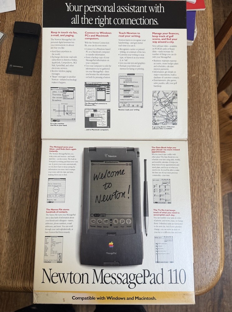 Apple Newton MessagePad 110 working - Includes original box, materials + Extras