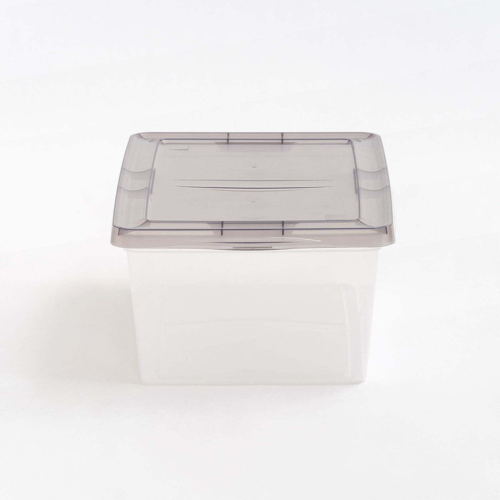 17-Qt Snap Top Clear Plastic Stackable Storage Tote Container Bin Box Set of 8