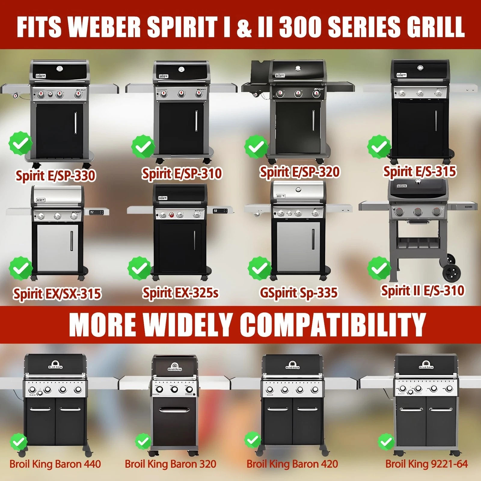 Flat Top Griddle Insert for Weber Spirit I & II 300 Series 6787