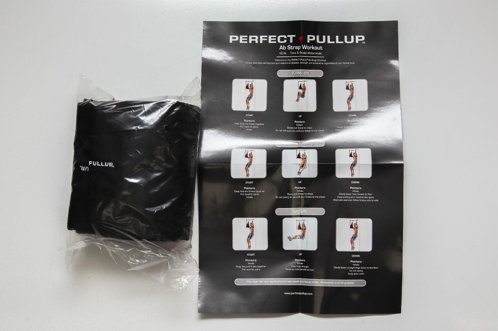 New Ab Straps Black Perfect Pull Up Work Out Crunch Leg Lifts Core Home Workout