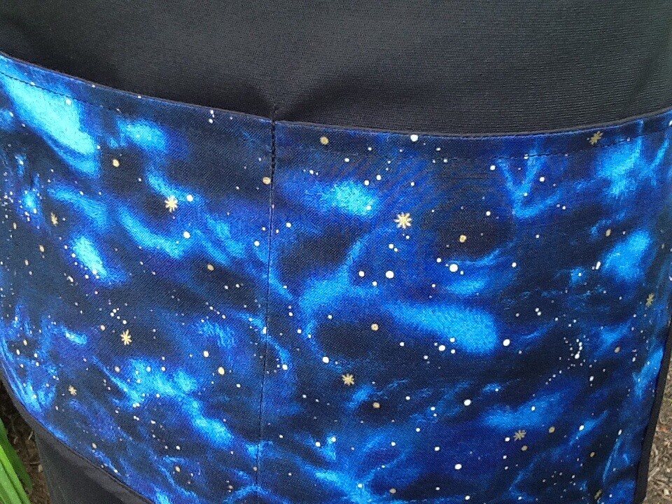 Space Galaxy 3 Pockets WAITRESS WAIST APRON RESTAURANT SERVER Black