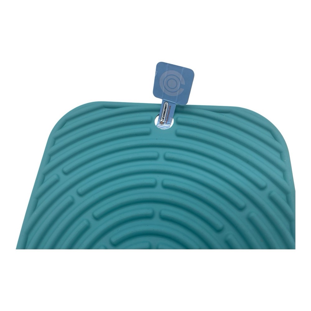 Le Creuset Turquoise Silicone Trivet Mat Potholder Rectangular Hot Pad