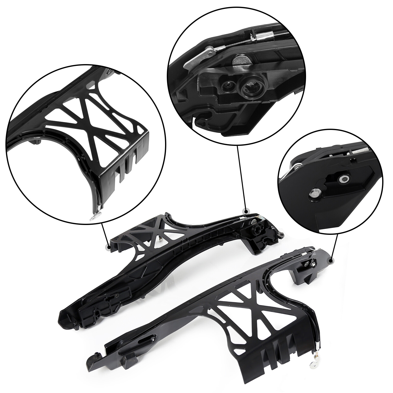 One-Touch Saddlebag Hardware Hinge Latch Cover Lid Lock For 14-24 Harley Touring