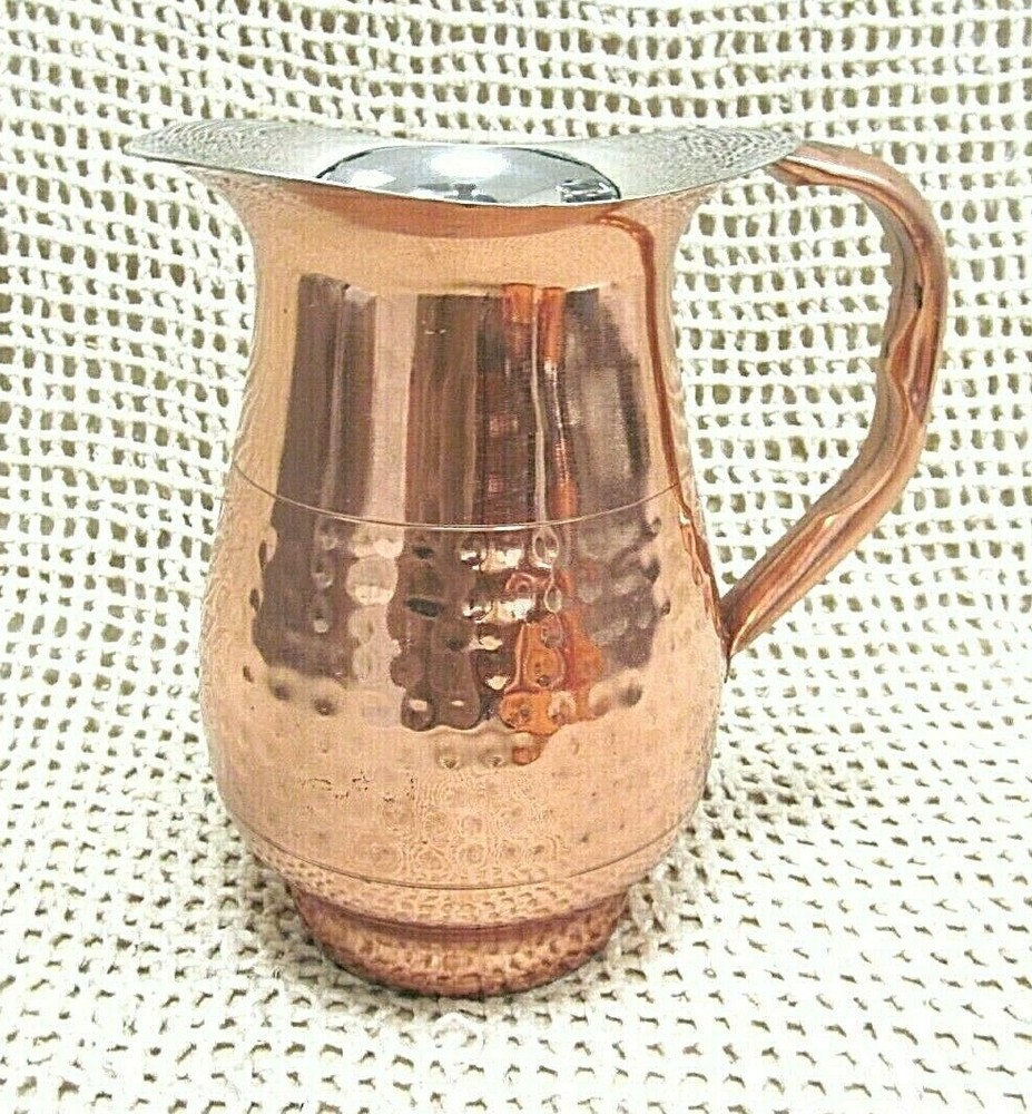 Moscow Mule ~ COPPER / STAINLESS PITCHER & 2 MUG / CUP 3 Pc SET ~ EUC
