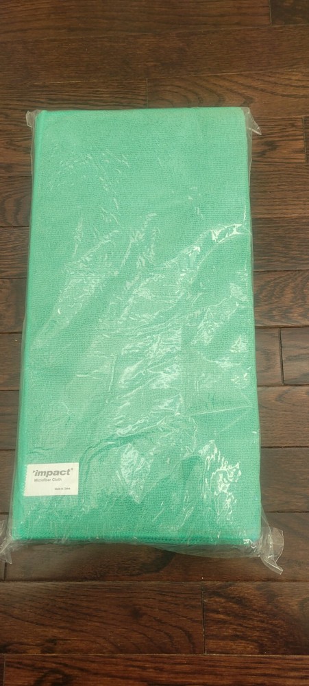 Microfiber Technologies Microfiber Cleaning Cloths, 16" x 16", Green, 12-Pack -