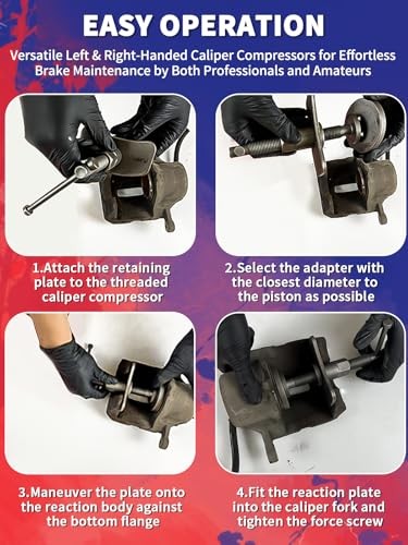 Brake Caliper Compression Tool 24-Piece Heavy Duty Disc Brake Piston Caliper