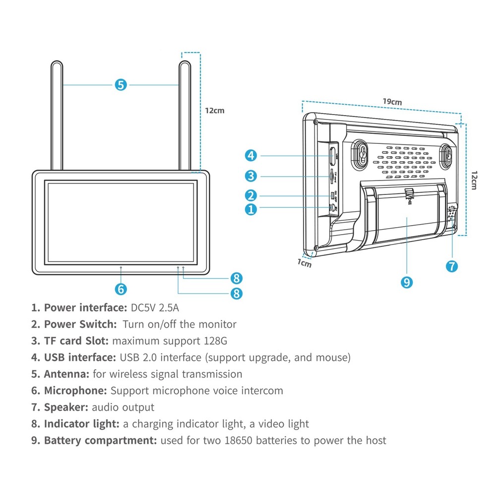 7" Touchscreen Wireless Security System w/ 2PCS 2K Outdoor Cameras