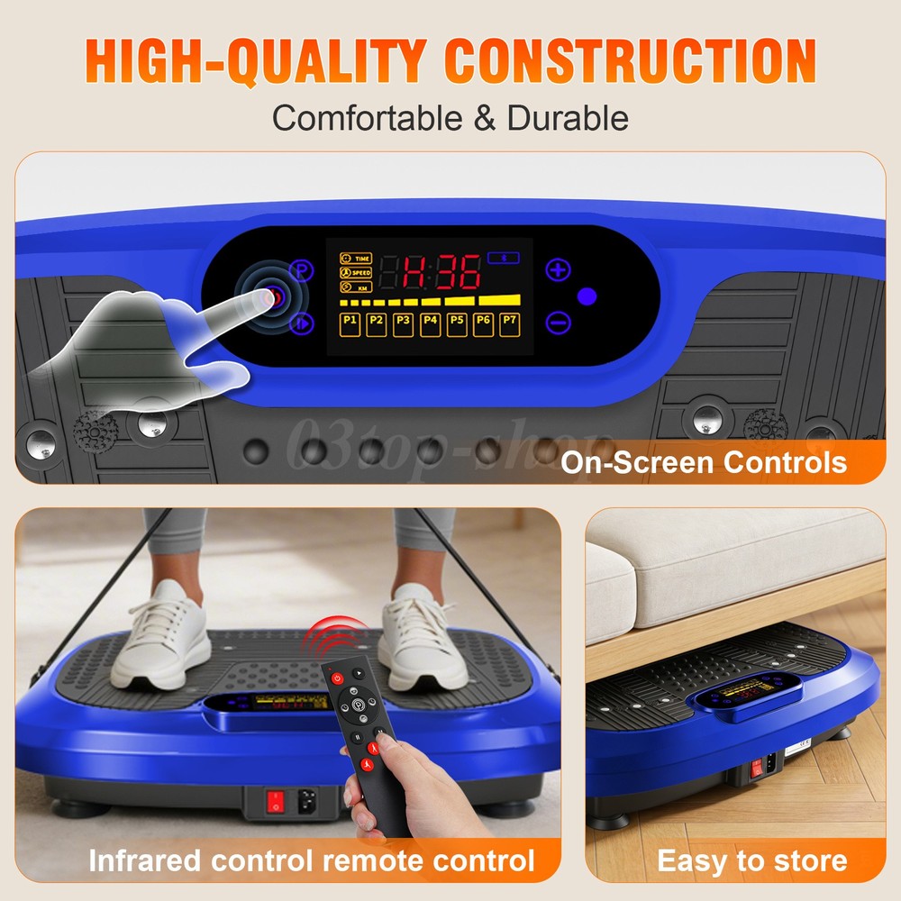 Vibration Plate Exercise Machine Whole Body Workout Vibrate Platform Bluetooth