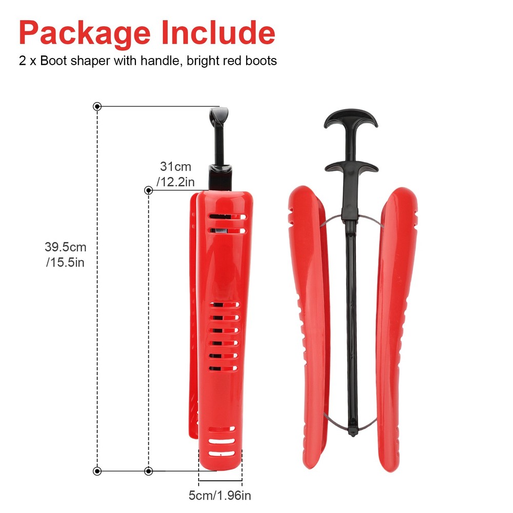 12 Inch Inserts w/ 2x Adjustable Boot Shaper Handle for Mid Calf Tall Boot Shape