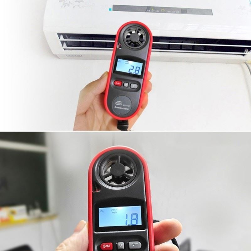 Portable Handheld Anemometer Accurate Wind Speed & Temperature Measurement Tool
