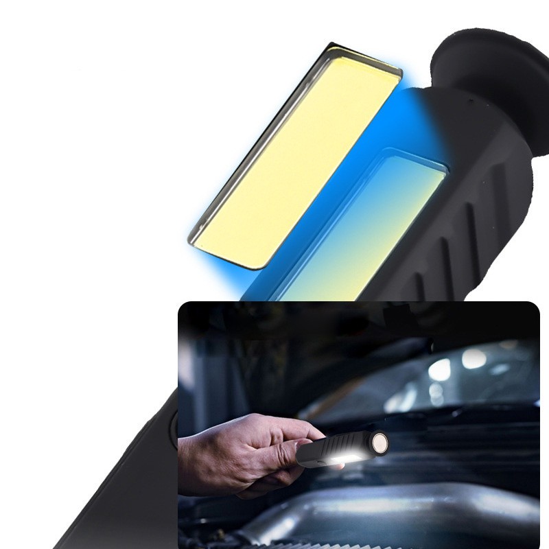 Magnetic COB LED Work Light USB Rechargeable Camping Light Flashlight+Headband