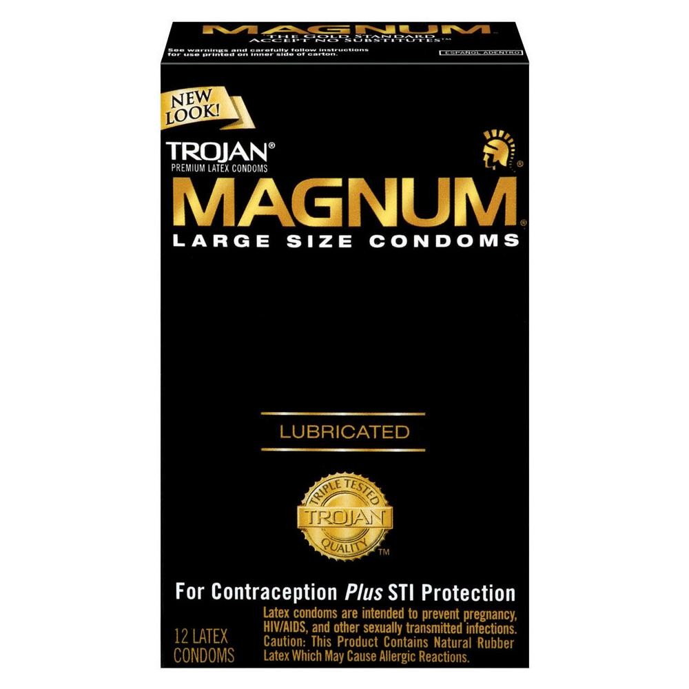 Trojan Magnum Lubricated - 12 count - condoms