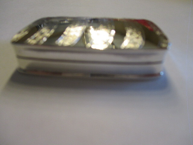 Large sterling silver pill box rectangular shape gorgeous design on top 1 3/4