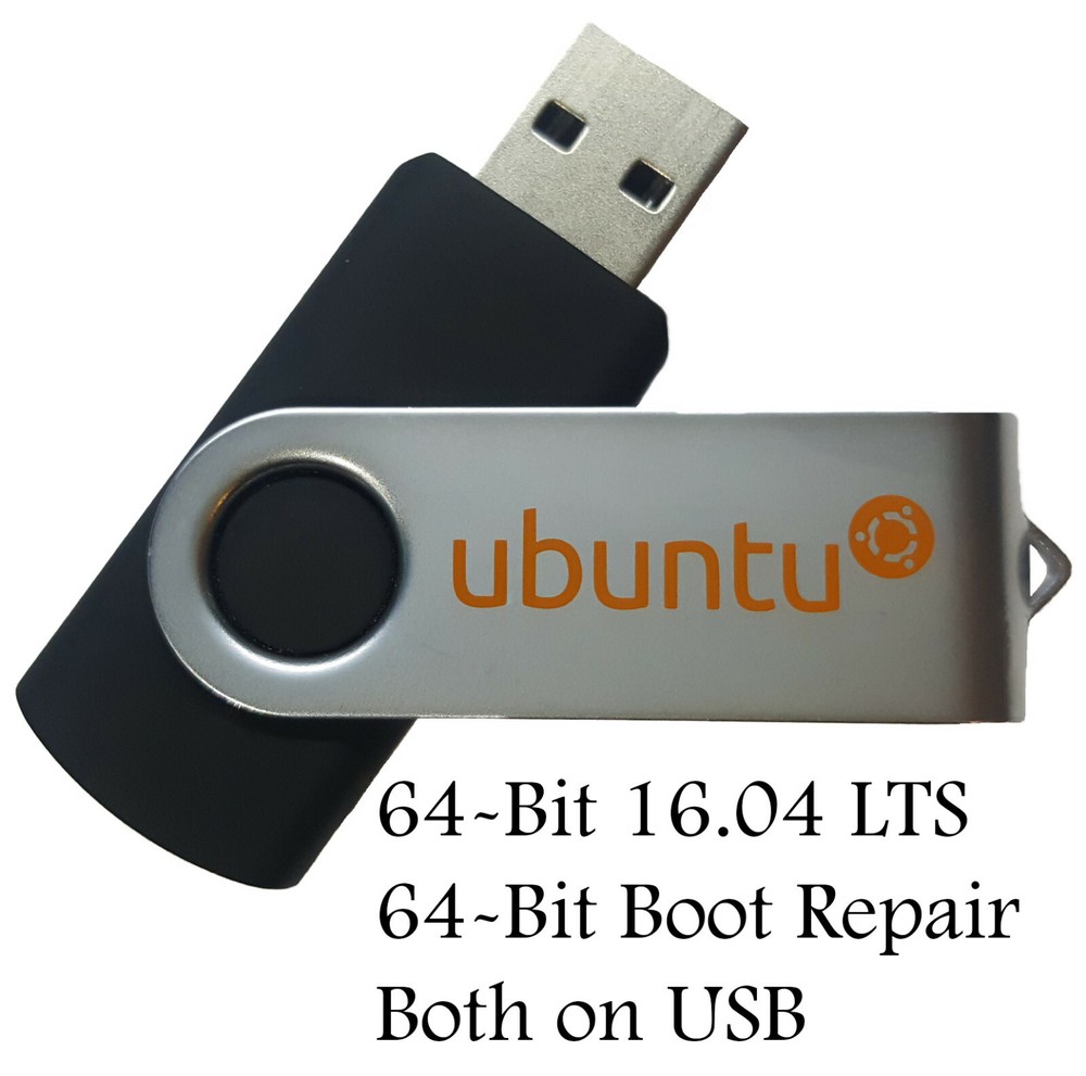 Ubuntu Linux 16.04 LTS 64 Bit Bootable 8GB USB Flash Drive And Install Guide