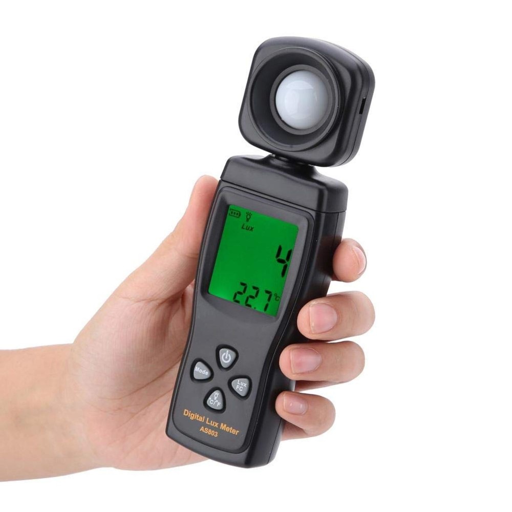 1-200K Lux High-Precision Illuminance Meter W/Shockproof Case For Field Work