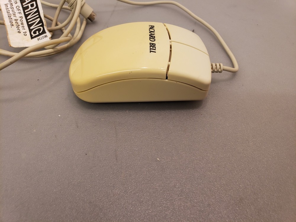 Vintage Retro Packard Bell PS/2 2 Button Ball Mouse