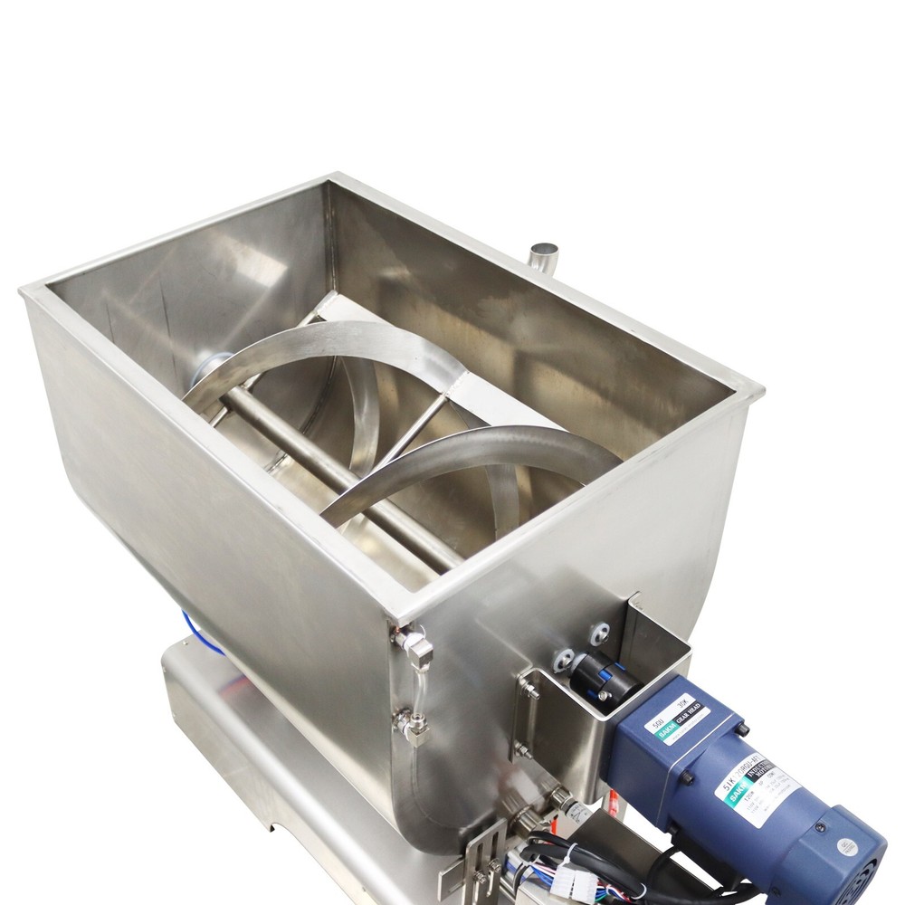 100-1000ML Paste Liquid Filling Machine with Mix And Heat Function 80L Hopper