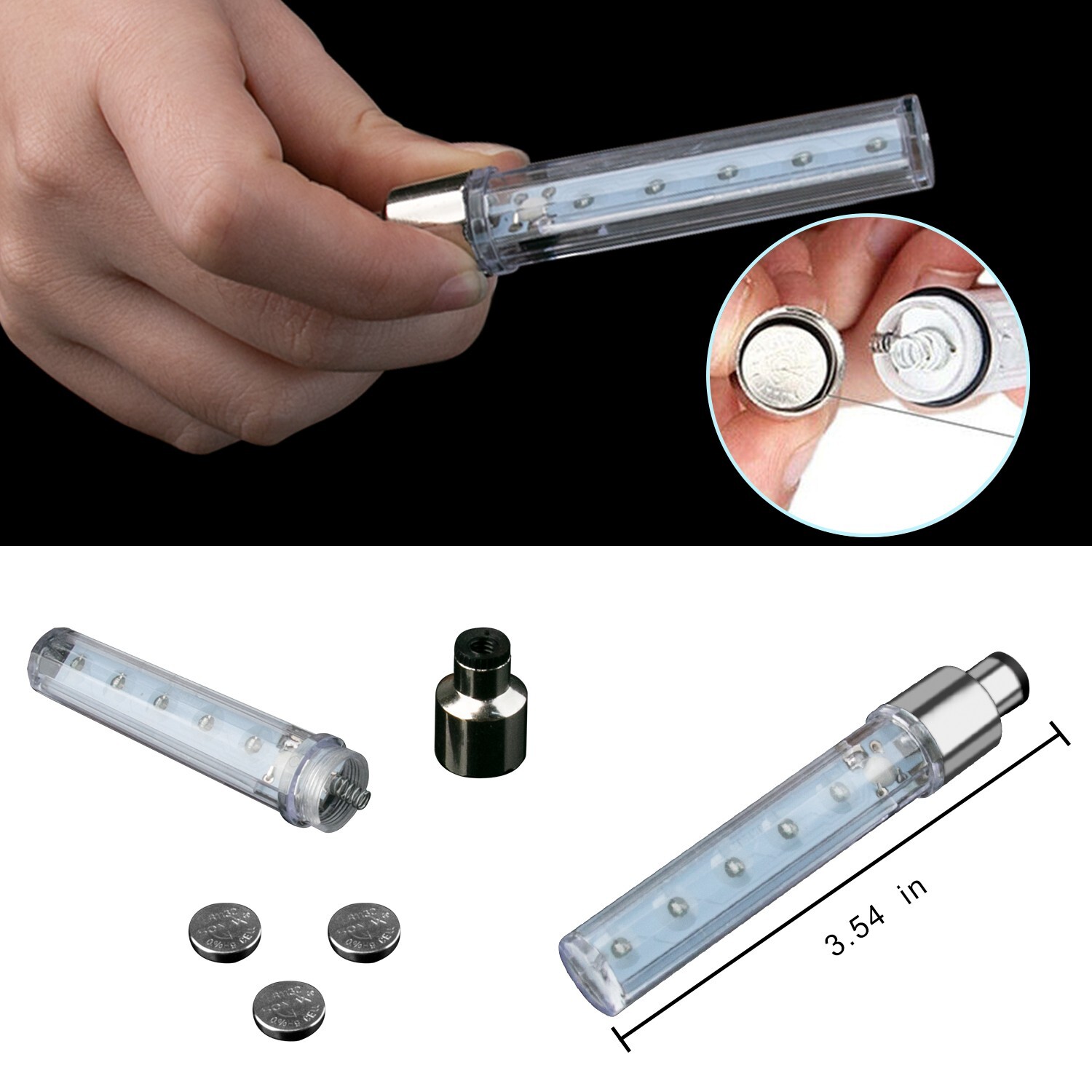 2 Pack Bicycle Waterproof LED Bike Rim Lights for Wheel Tire Valve Spoke 7 Model