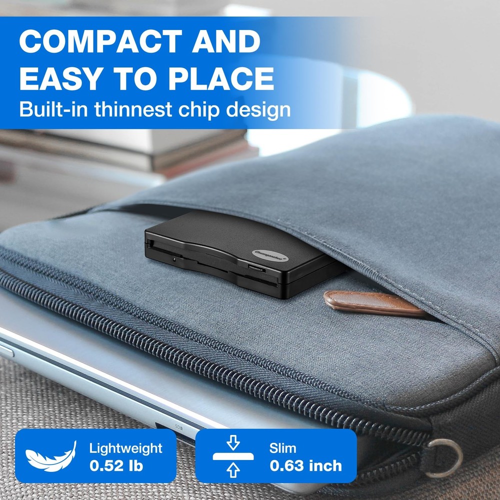 External USB Floppy Disk Drive 3.5" 1.44MB for Windows PC/Laptop/Desktop