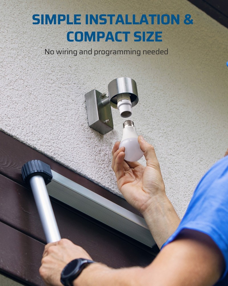 DEWENWILS Dusk to Dawn Light Socket, Dual Sensor, E26/E27 Auto On/Off, 2 Pack