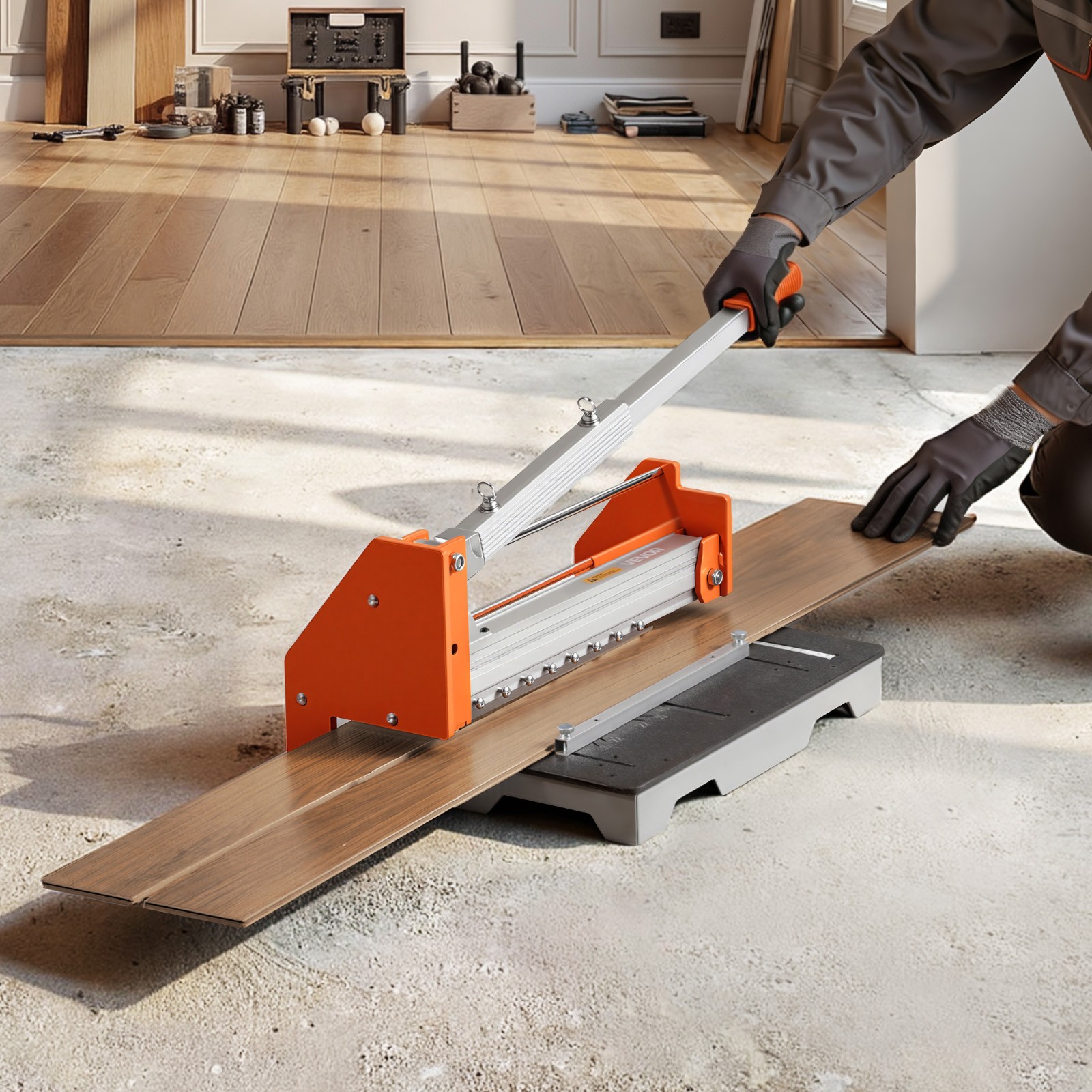 VEVOR 12" Vinyl Floor Cutter 16mm Laminate Flooring Tool w/ Alloy Lever
