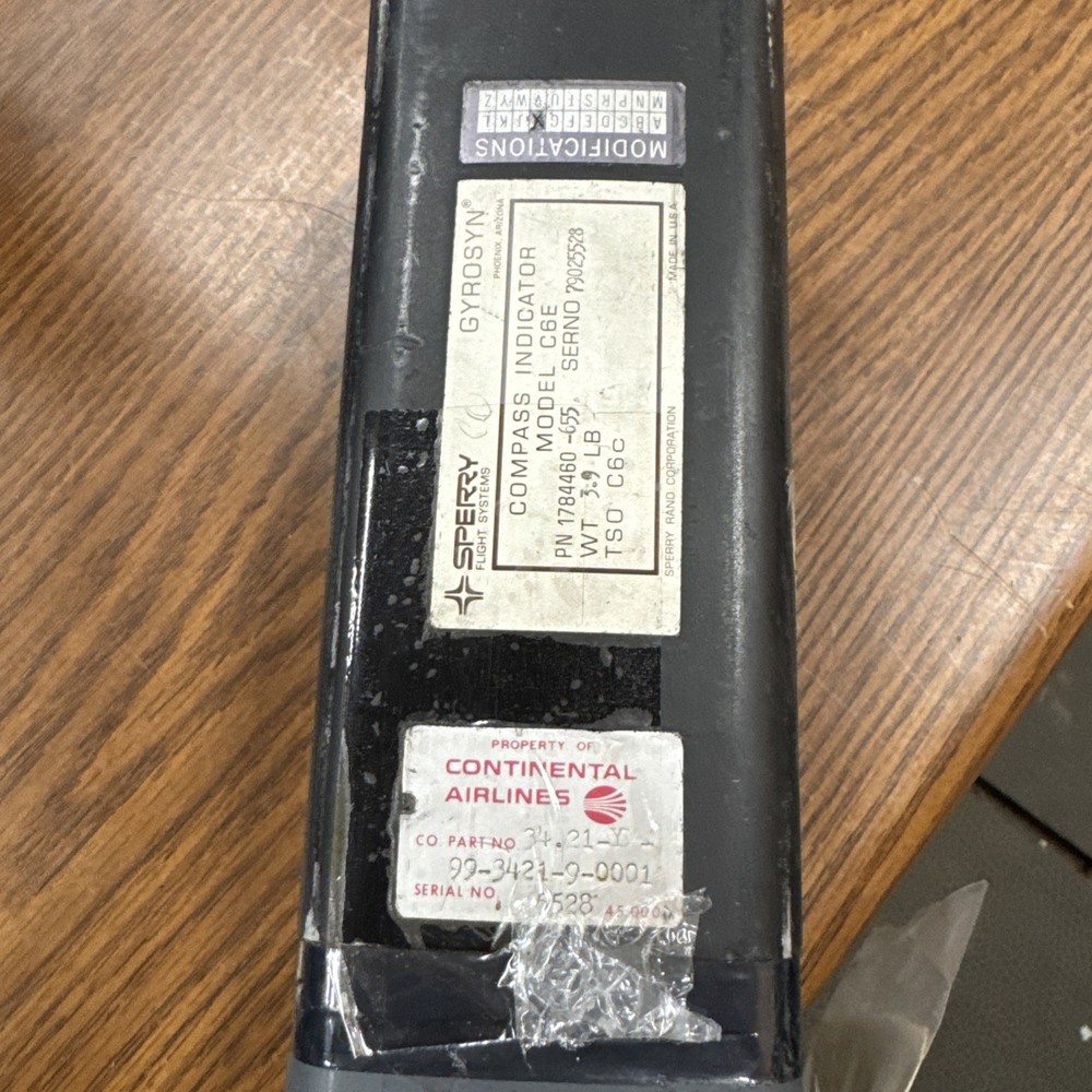 Gyrosyn Compass Indicator Gauge Sperry Flight Systems Model C6E bin25