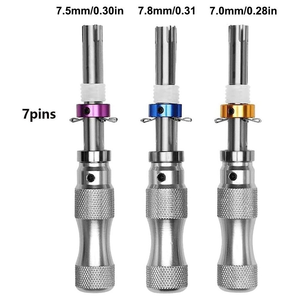 Advanced 7-Pin 3PCS Tubular Lock Tool Set for Padlock, Hook Tool & Seal Puller