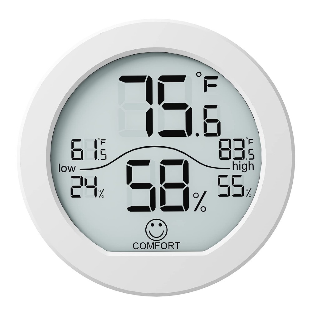 SECRUI Digital Hygrometer Thermometer for Room Temperature TH1x1, White
