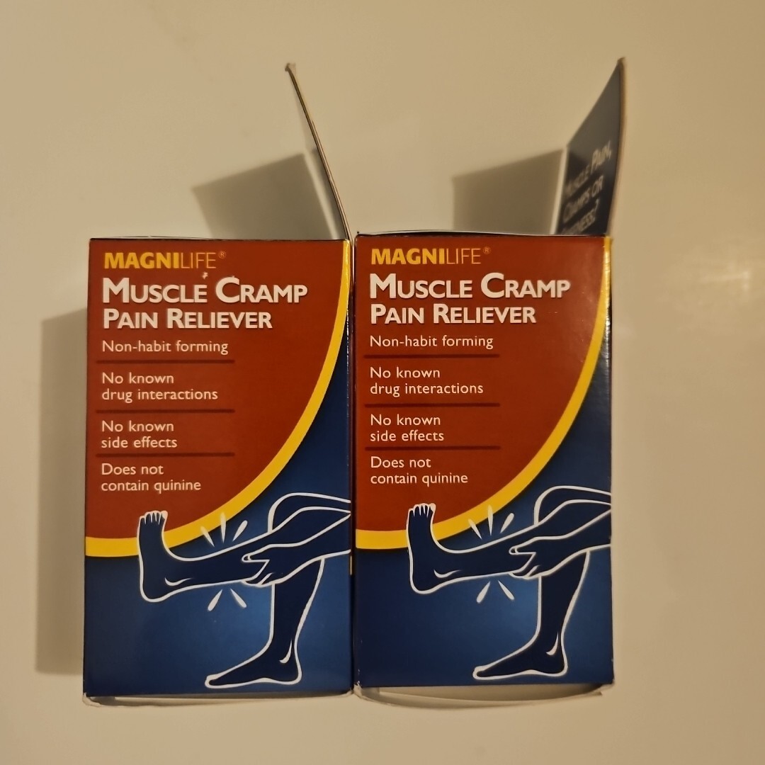 MagniLife Muscle Cramp Pain Reliever 125 Tablets Homeopathic X2