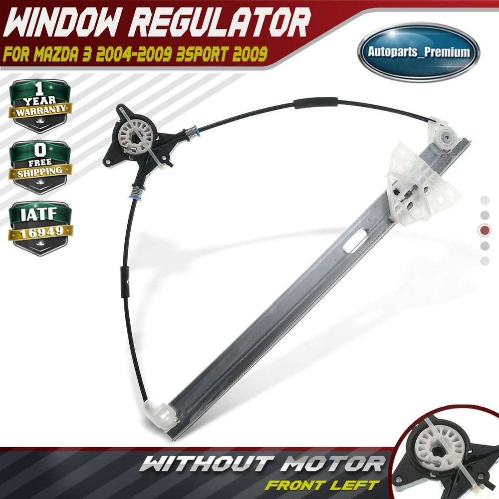 New Power Window Regulator Without Motor for Mazda 3 2004-2009 Front Driver Side