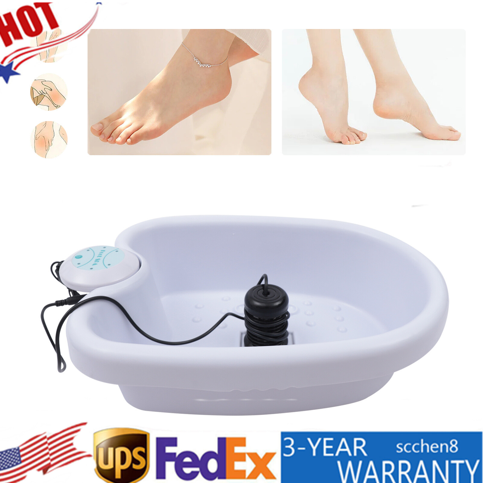Ionic Detox Foot Bath Cleanse Spa Ion Kit Machine With Tub Basin Array For Home