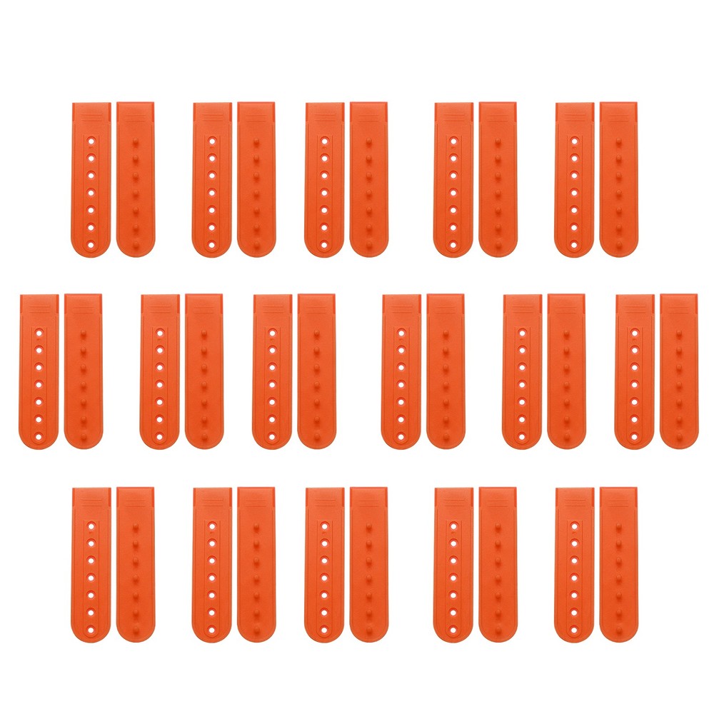 16 Pairs Hat Snap Replacement, Adjustable PE Snapback  Cap Strap, Orange