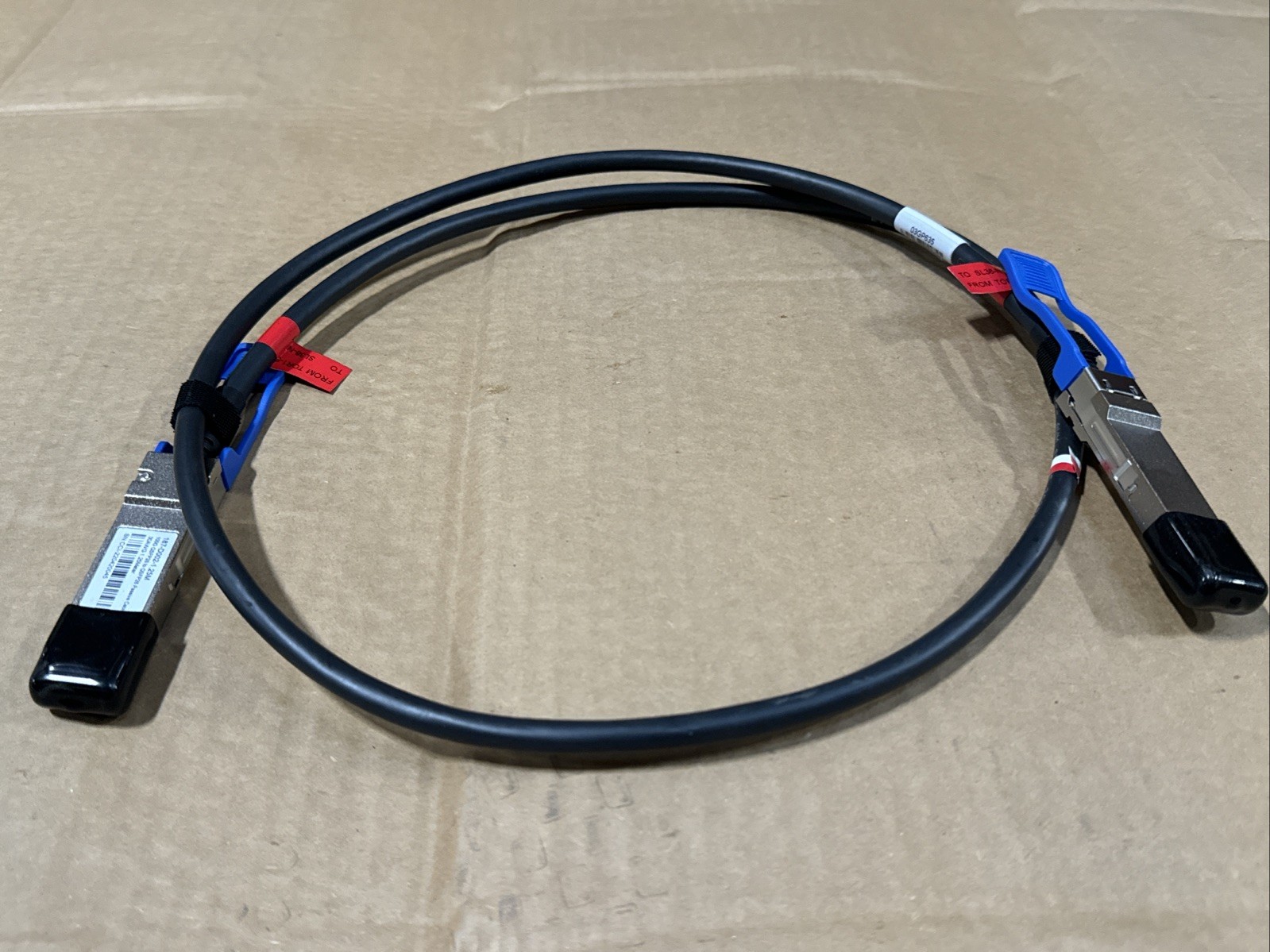 Lot of 5 - CCI 100GbE QSFP28 to QSFP28 PVC 30AWG Passive Cable 187-D002-1