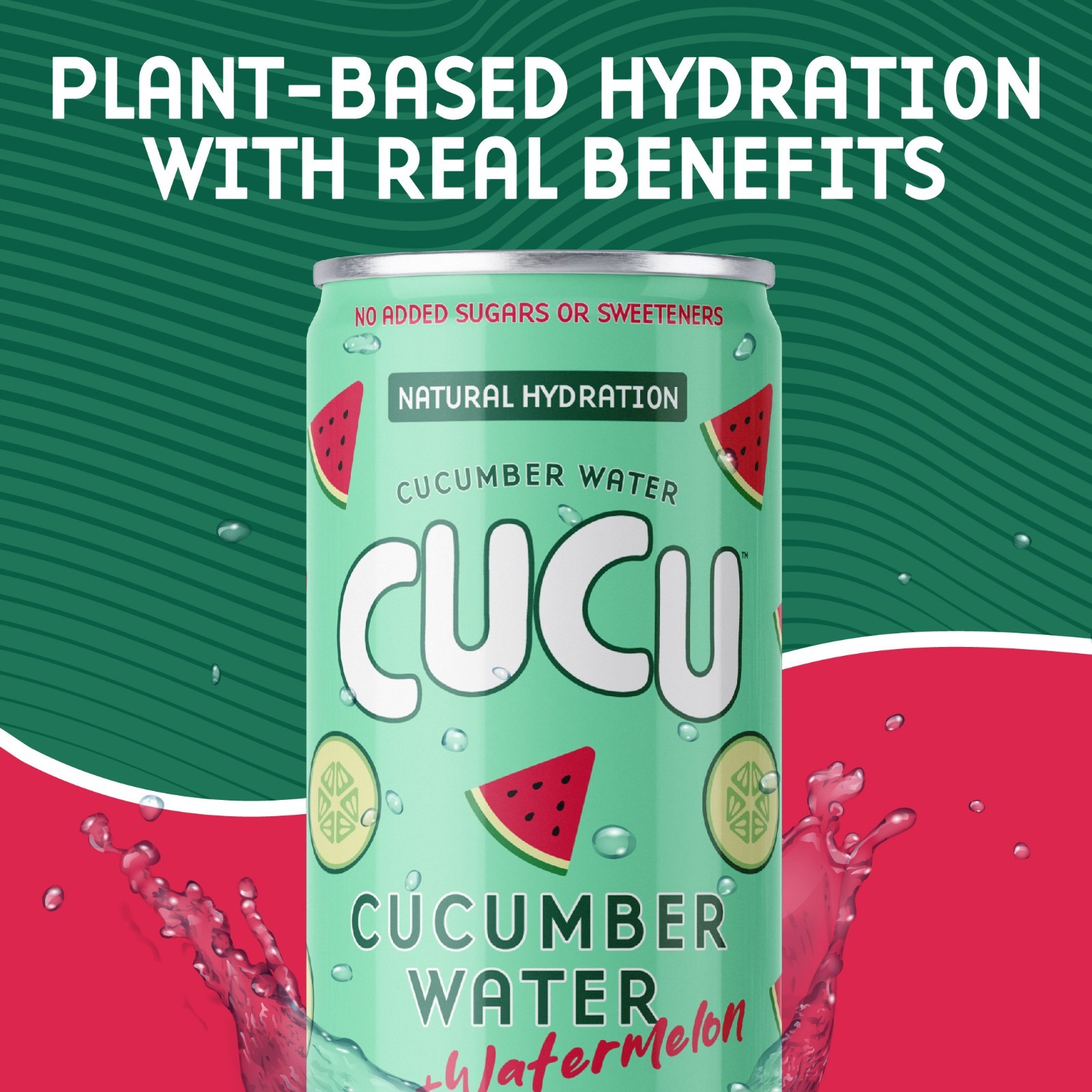 CUCU Cucumber Watermelon Water 12pk | Natural Hydration with Electrolytes