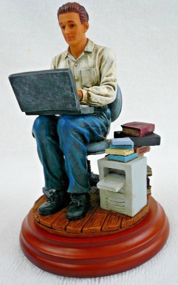Computer Whiz Figurine Statue NIB New Tech Programmer Coder Free Shipping