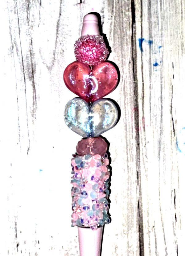 6 Handcrafted FANCY Beaded Pens-