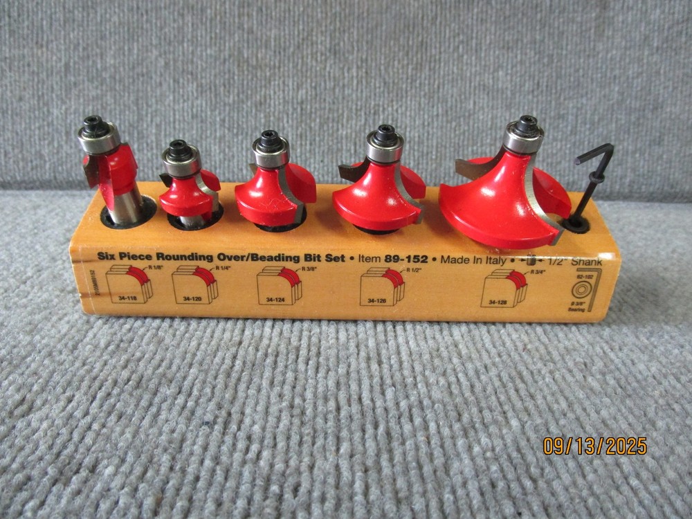 5pc Freud Rounding Over Router Bit Set