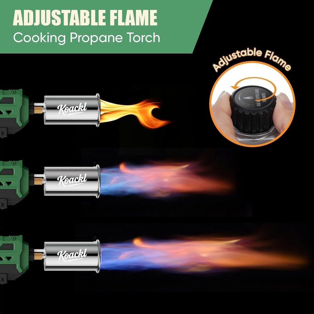 Compact Blow Torch with Trigger Operation for Charcoal and Campfire Lighting