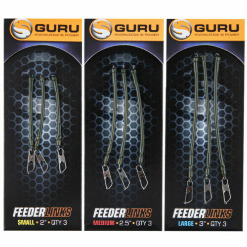Guru Feeder Links Small 2", Medium 2.5" and Large 3" Feeder Fishing Korda Guru