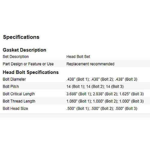 Fel-Pro ES72856 Head Bolt Set