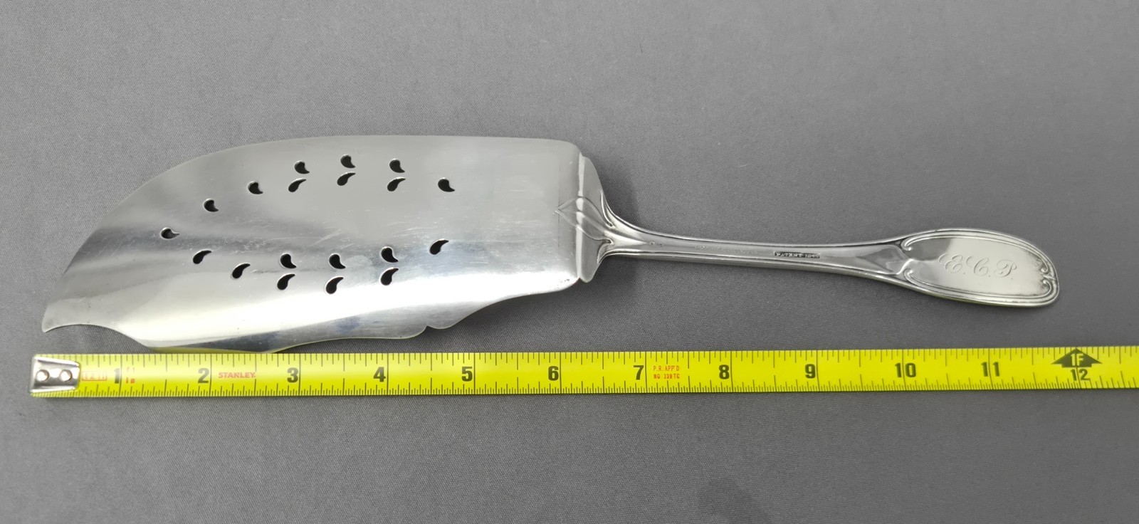 Lowell & Senter Coin Silver Fish Server Portland ME