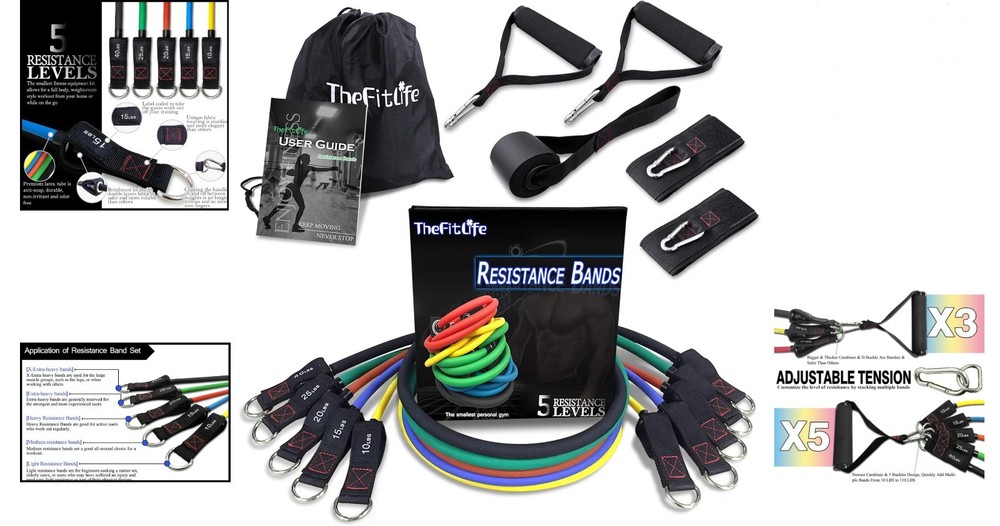 Versatile Resistance Bands with Handles: Lightweight Set for Effective Workouts