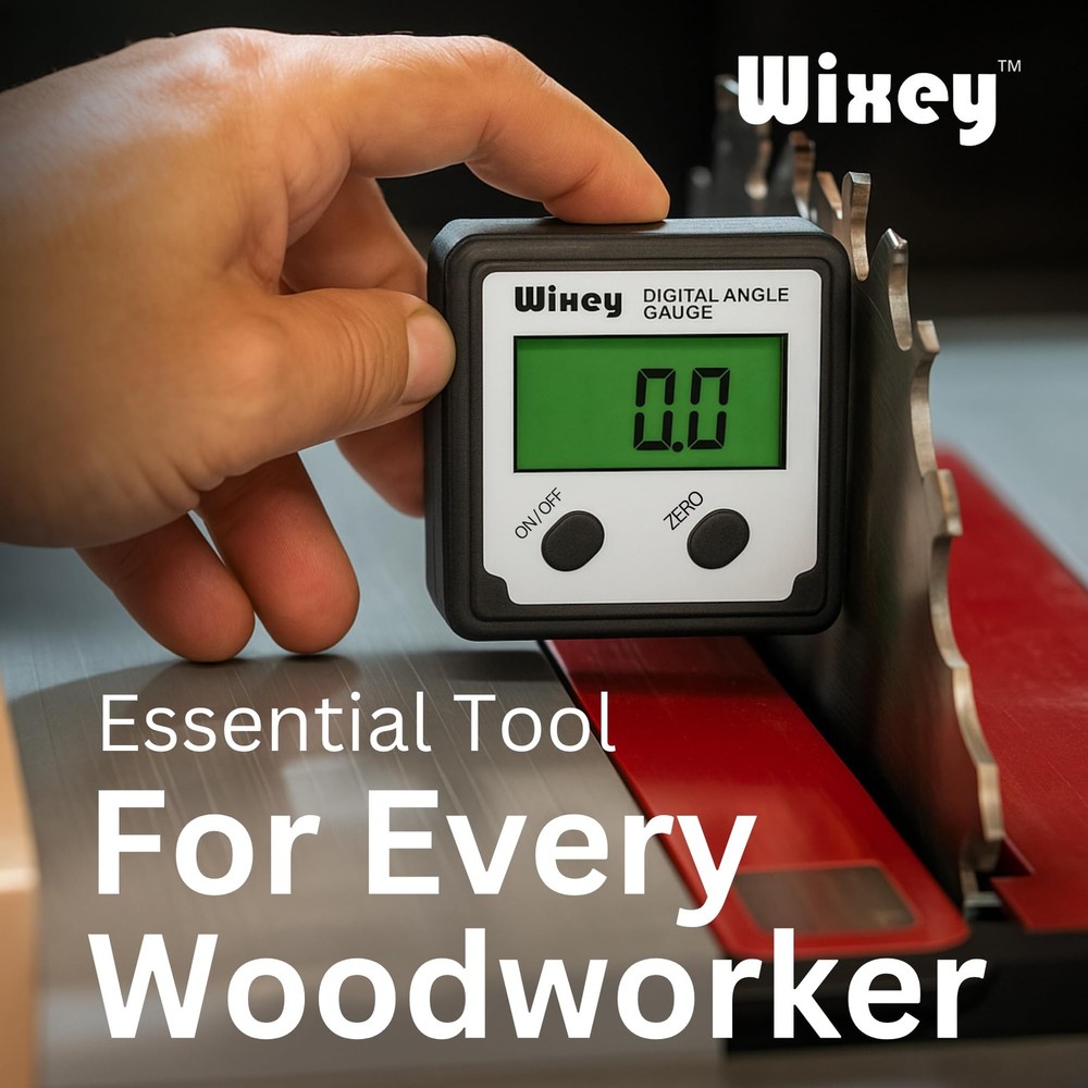 Digital Angle Gauge with Backlight for Table & Miter Saw - Precision Woodwork...