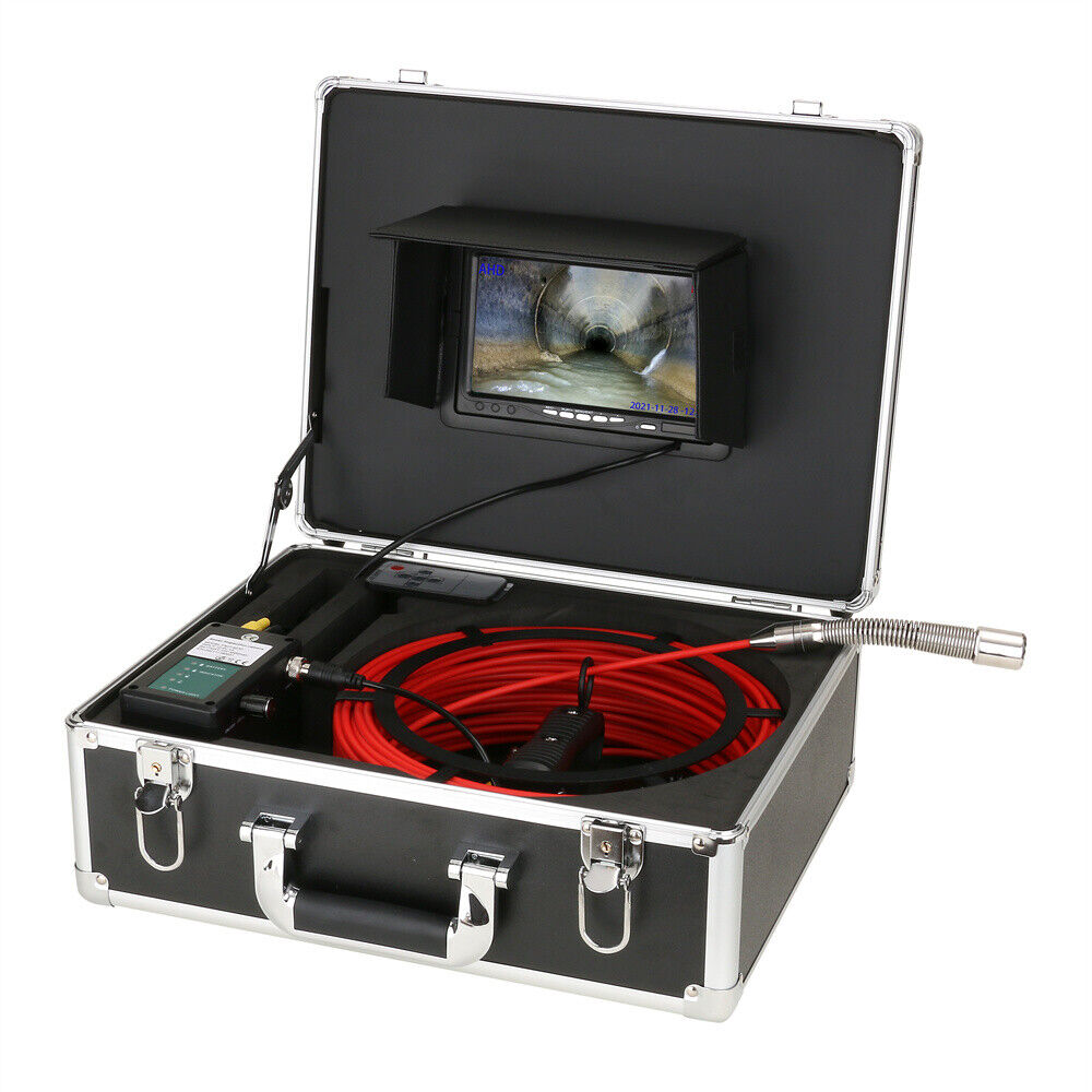 Pipe Sewer Camera 7in Screen 100ft/165ft 4.9mm Drain Camera Plumbing