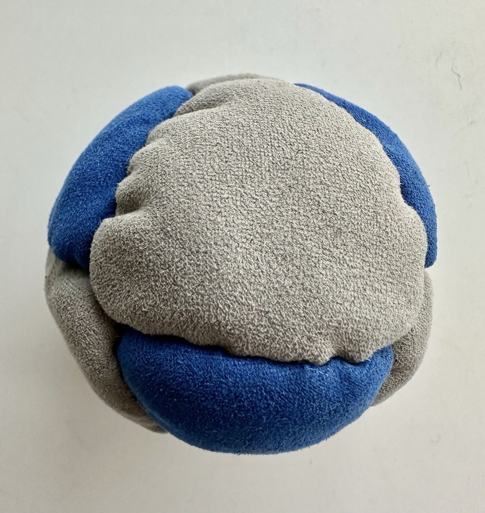 Dirt Bag 8-Panel Hacky Sack Footbag (Blue & Gray/Grey)