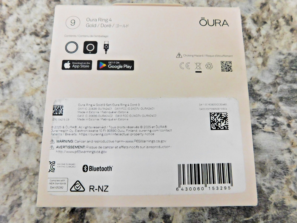 Oura Ring 4 - Smart Activity Tracker - Size 9- Gold - Authentic* (Sealed)
