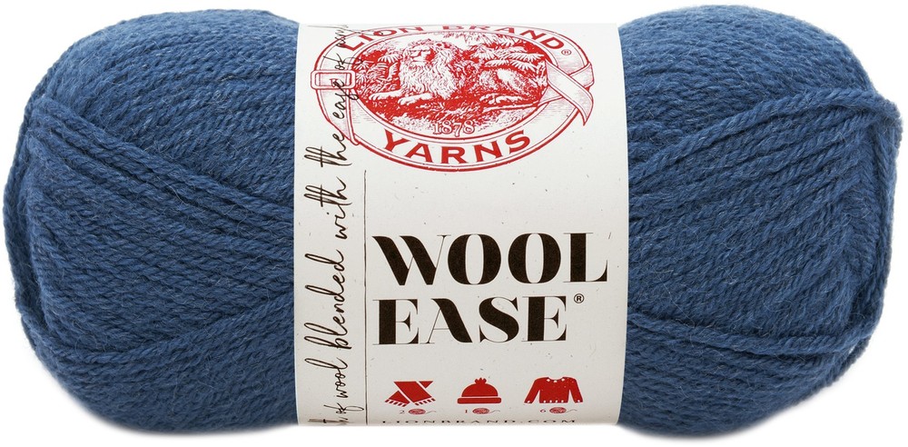 3 Pack - Lion Brand Wool-Ease Yarn-Denim - 620-114