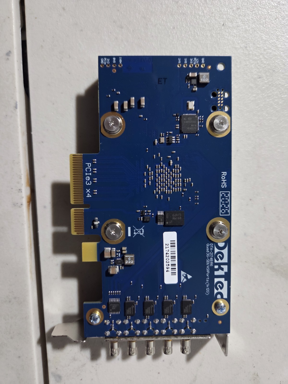 DekTec DTA-2174B Quad 3G-SDI/ASI PCI-e x4 Card 12G 4k